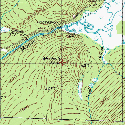 Topographic Map of Mitchell Knoll, VT
