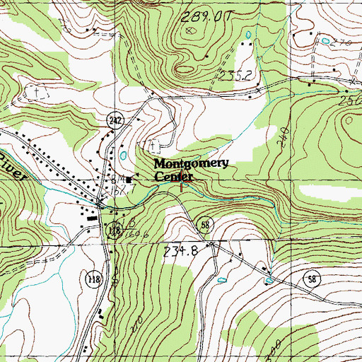 Topographic Map of Montgomery Center, VT