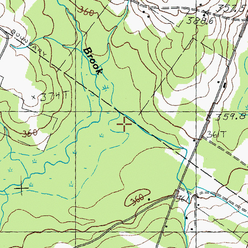 Topographic Map of Moody Brook, VT