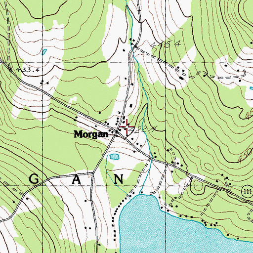 Topographic Map of Morgan, VT