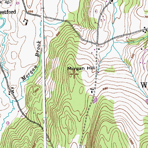 Topographic Map of Morgan Hill, VT