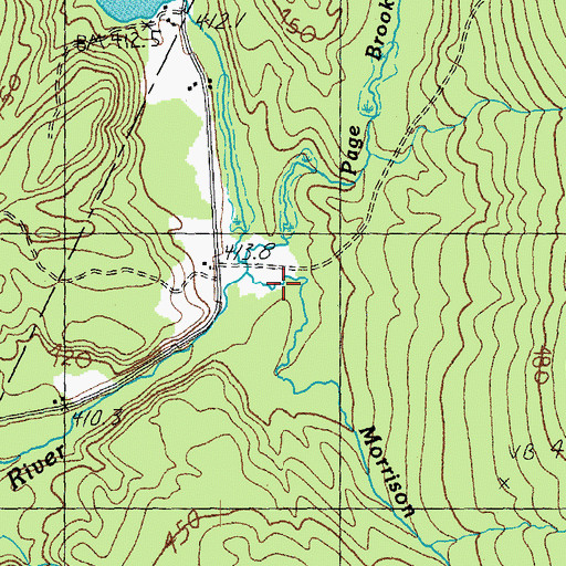 Topographic Map of Morrison Brook, VT