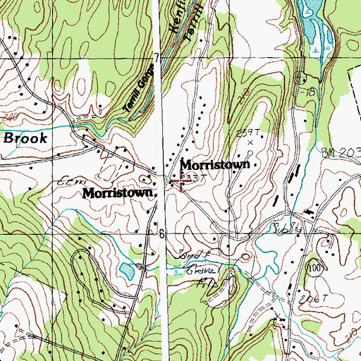Topographic Map of Morristown, VT