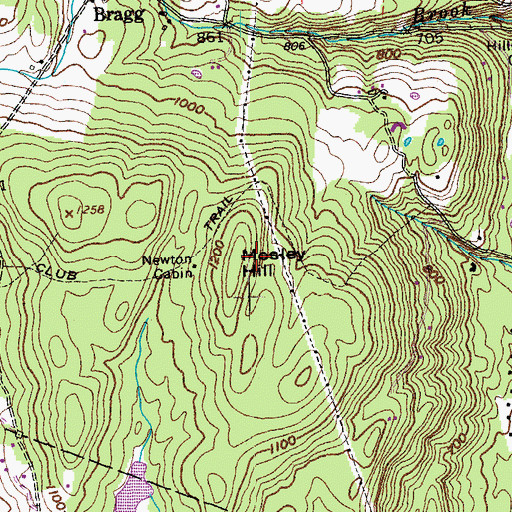 Topographic Map of Moseley Hill, VT