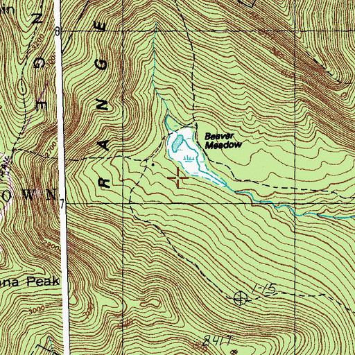 Topographic Map of Moulds Lodge, VT