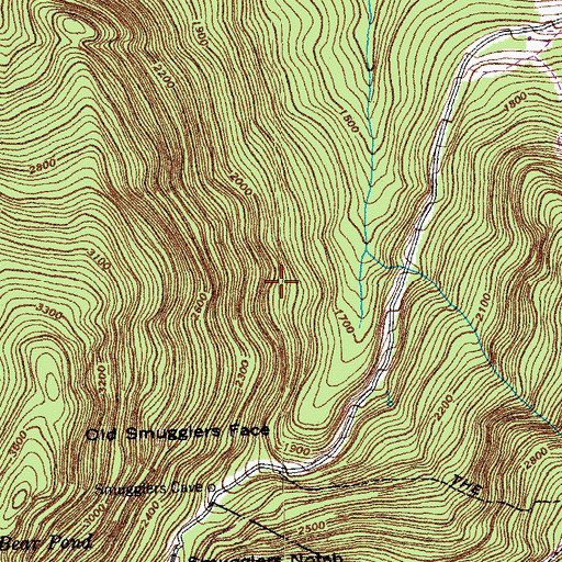 Topographic Map of Mount Mansfield State Forest, VT