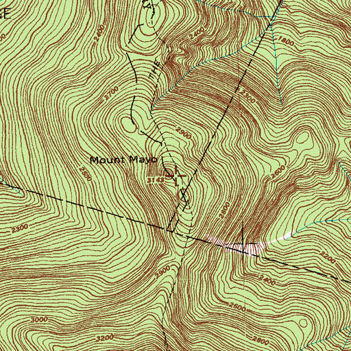 Topographic Map of Mount Mayo, VT