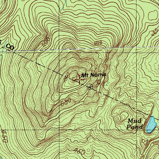 Topographic Map of Mount Norris, VT
