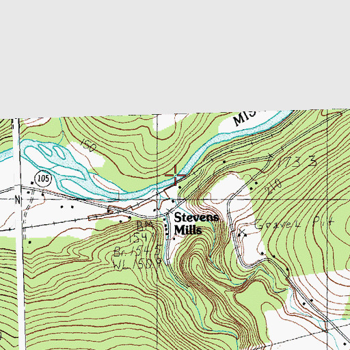 Topographic Map of Mountain Brook, VT