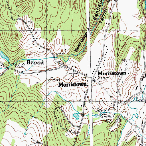 Topographic Map of Mountain View Cemetery, VT