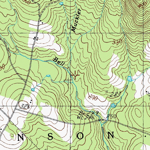 Topographic Map of Muckler Brook, VT
