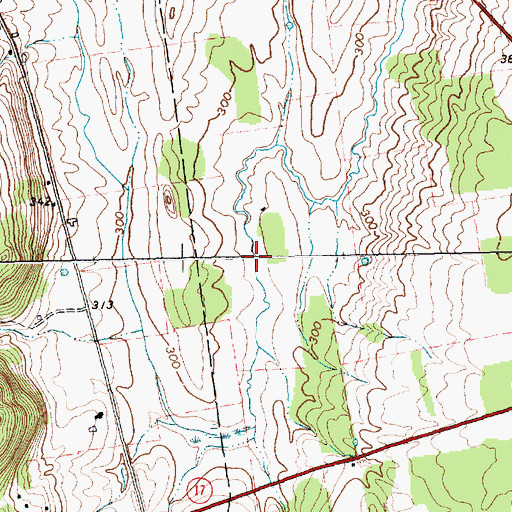 Topographic Map of Mud Creek, VT