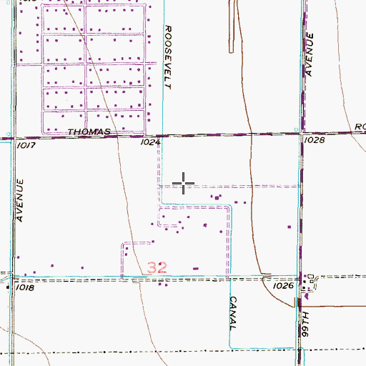 Topographic Map of Holy Cross Cemetery, AZ