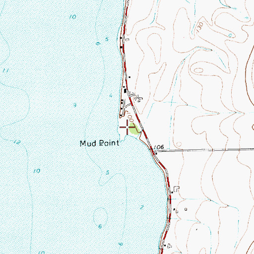 Topographic Map of Mud Point, VT