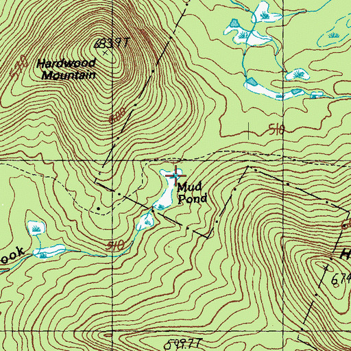 Topographic Map of Mud Pond, VT