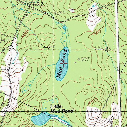 Topographic Map of Mud Pond, VT