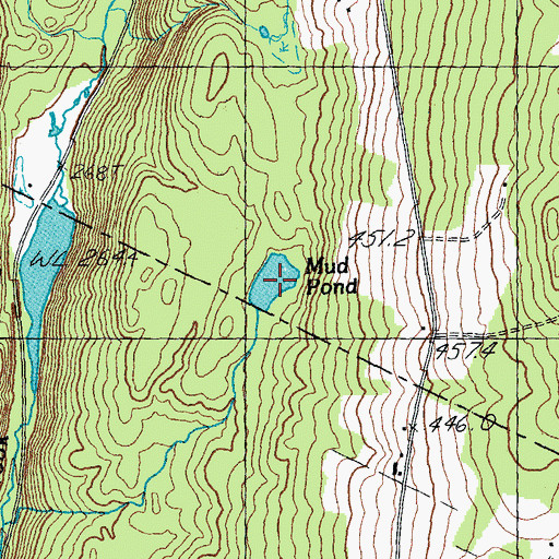 Topographic Map of Mud Pond, VT