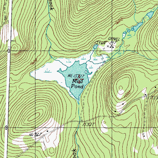 Topographic Map of Mud Pond, VT
