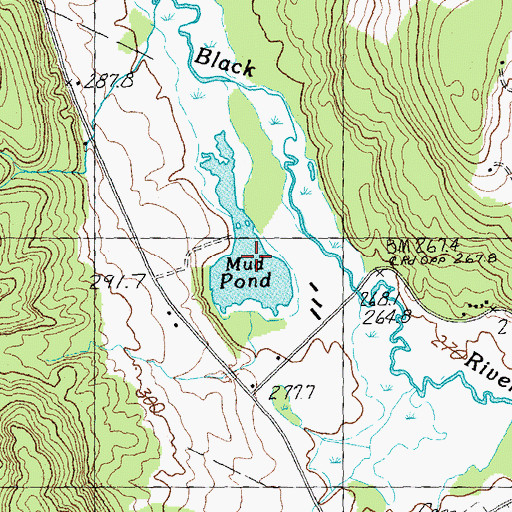 Topographic Map of Mud Pond, VT
