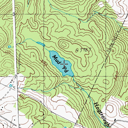 Topographic Map of Mud Pond, VT