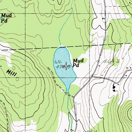 Topographic Map of Mud Pond, VT
