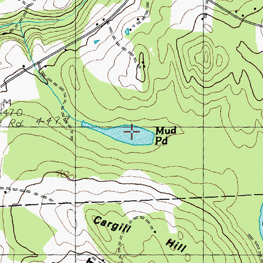 Topographic Map of Mud Pond, VT