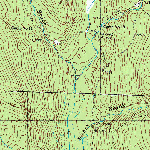 Topographic Map of Murphy Brook, VT