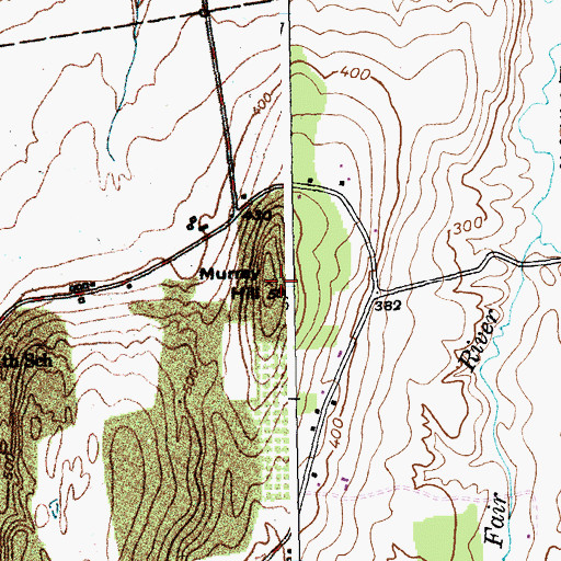 Topographic Map of Murray Hill, VT