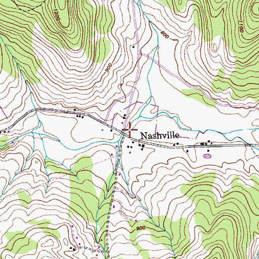 Topographic Map of Nashville, VT