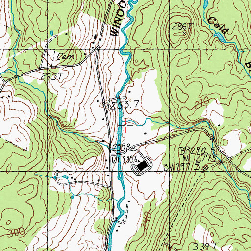Topographic Map of Nasmith Brook, VT