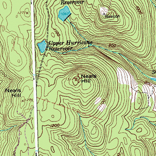 Topographic Map of Neals Hill, VT