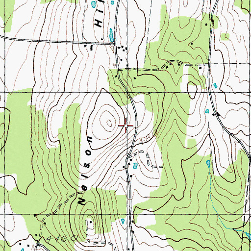 Topographic Map of Nelson Hill, VT