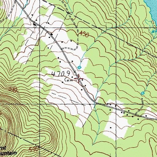 Topographic Map of New Discovery Cemetery, VT