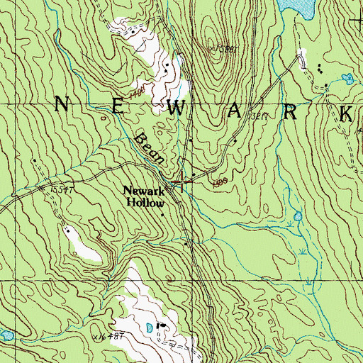 Topographic Map of Newark Hollow, VT