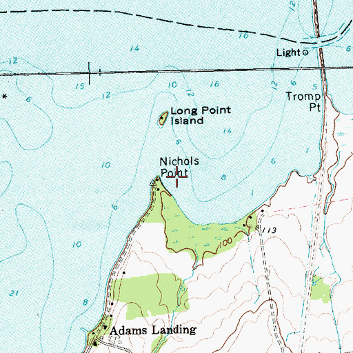 Topographic Map of Nichols Point, VT