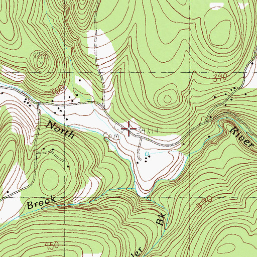 Topographic Map of Niles Cemetery, VT