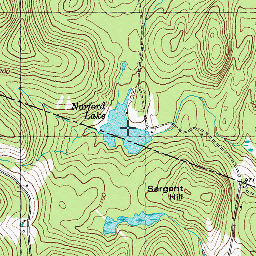 Topographic Map of Norford Lake, VT