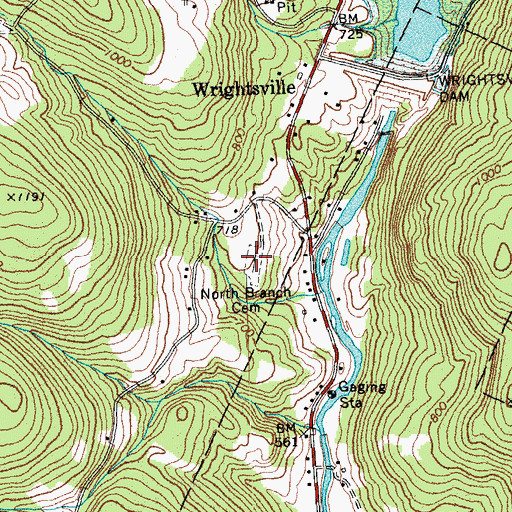 Topographic Map of North Branch Cemetery, VT