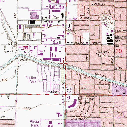 Topographic Map of Honan Park Two, AZ