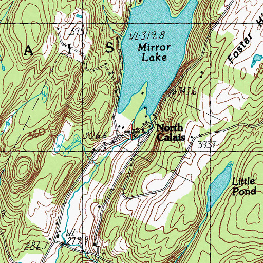 Topographic Map of North Calais, VT