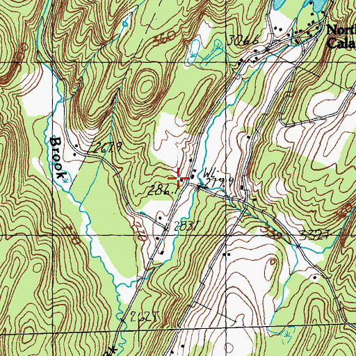 Topographic Map of North Calais School, VT