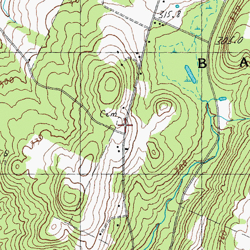 Topographic Map of North Cemetery, VT