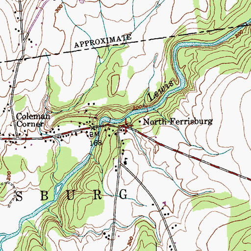 Topographic Map of North Ferrisburgh, VT