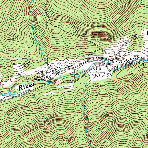 Topographic Map of North Fork North Branch Lamoille River, VT