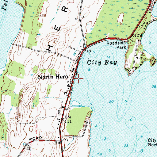 Topographic Map of North Hero, VT