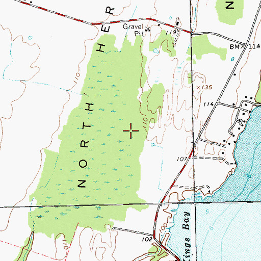 Topographic Map of North Hero Island, VT