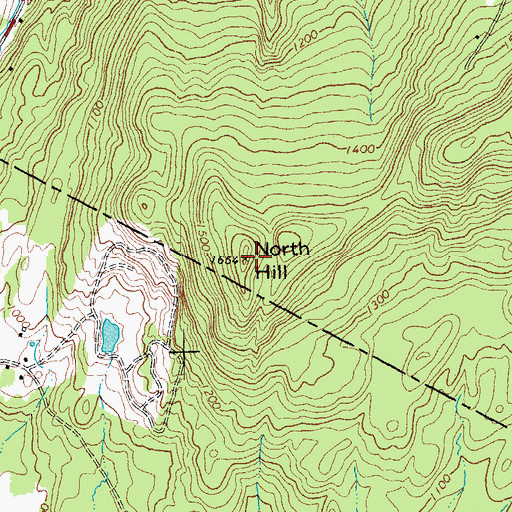 Topographic Map of North Hill, VT