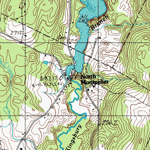 Topographic Map of North Montpelier, VT