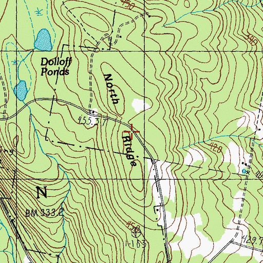 Topographic Map of North Ridge, VT