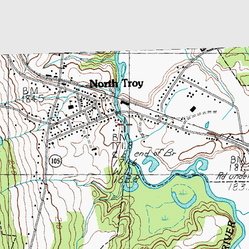 Topographic Map of North Troy, VT